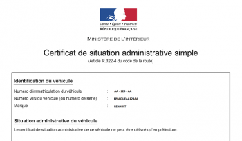 certificat administratif